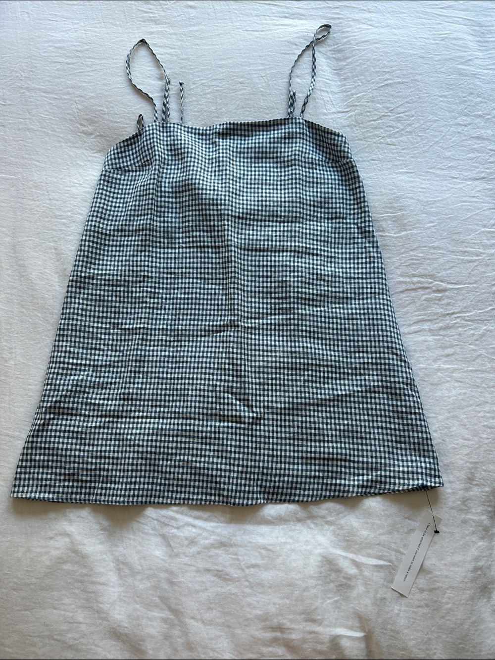 BNWT reformation aubree dress in slate check sz M
